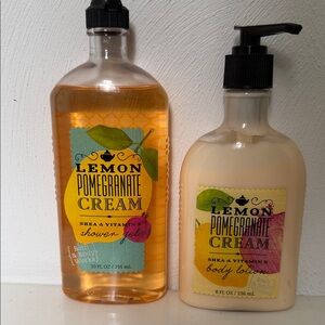 Bath & Body Works Lemon Pomegranate Cream body wash and lotion